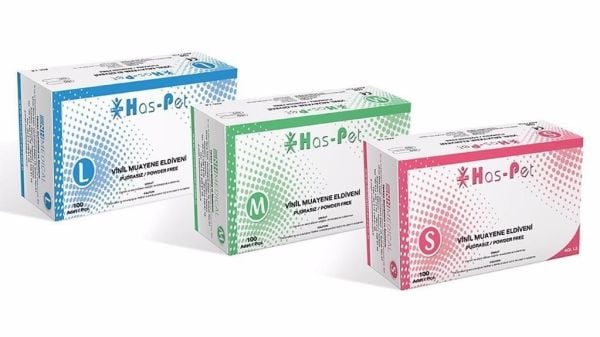 Haspet  Vinil Muayene Eldiveni Pudrasız 100'lü Large