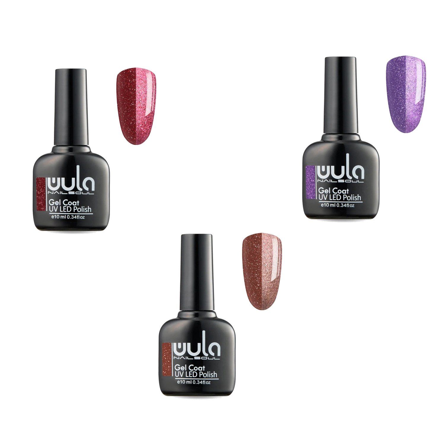 Wula Nailsoul Lunar Shine Kalıcı Oje Seti 3 Parça 10 ML (Ton 714 - Ton 716 - Ton 717)