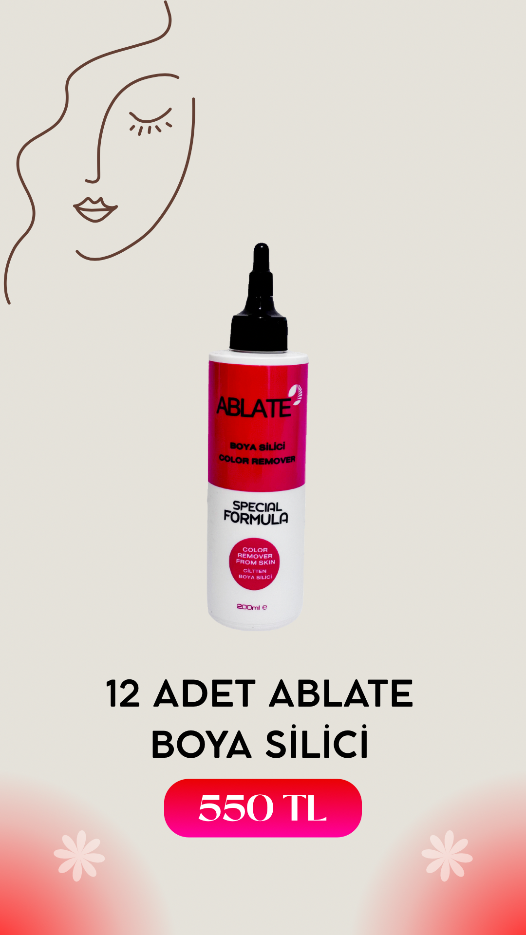 Ablate Ciltten Boya Silici 12x200 ml