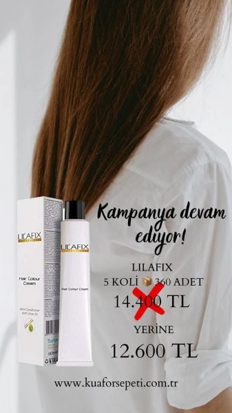 Lilafix Tüp Saç Boyası 60 ml - 360 Adet (5koli)
