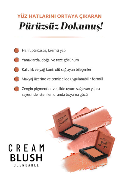 Pastel Cream Blush - Krem Allık 44 Blossom 3.6 g