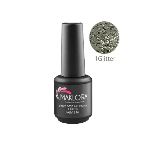 Maklora Three Step Glitter Kalıcı Oje 15 Ml