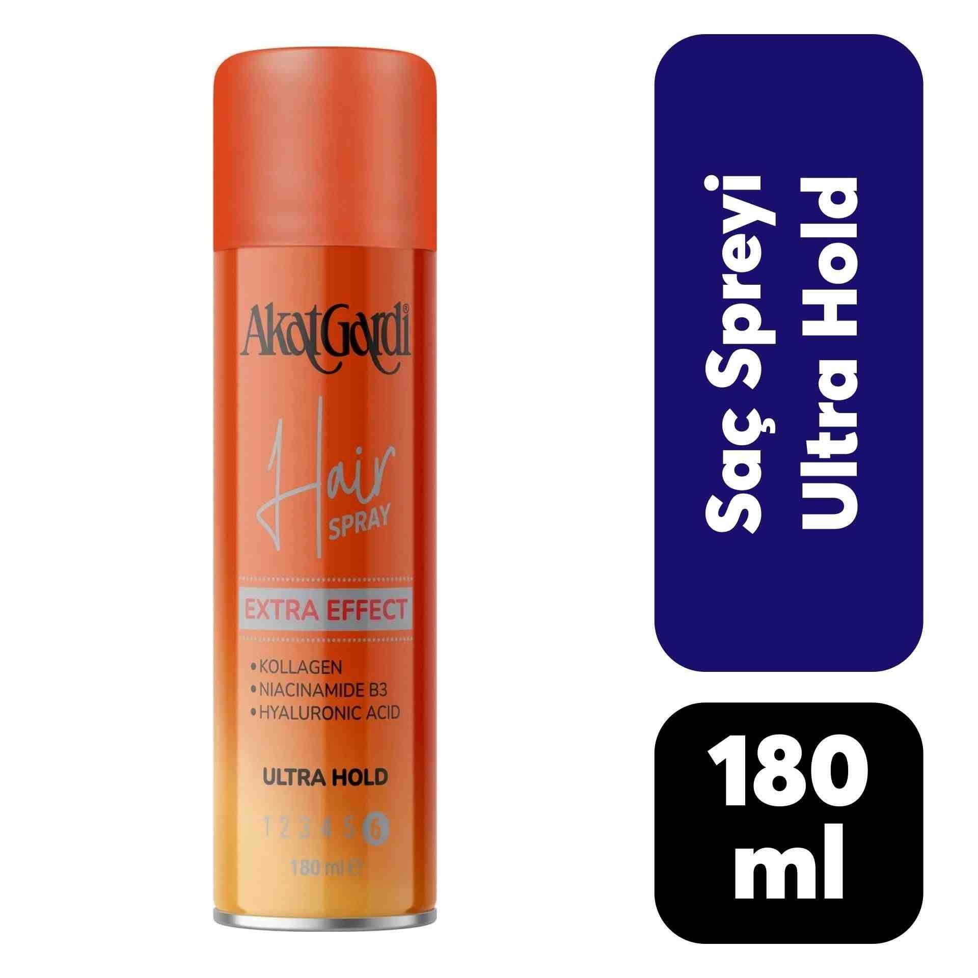 Akat Gardi Saç Spreyi Ultra Strong (Ultra Sert) 180 ml.