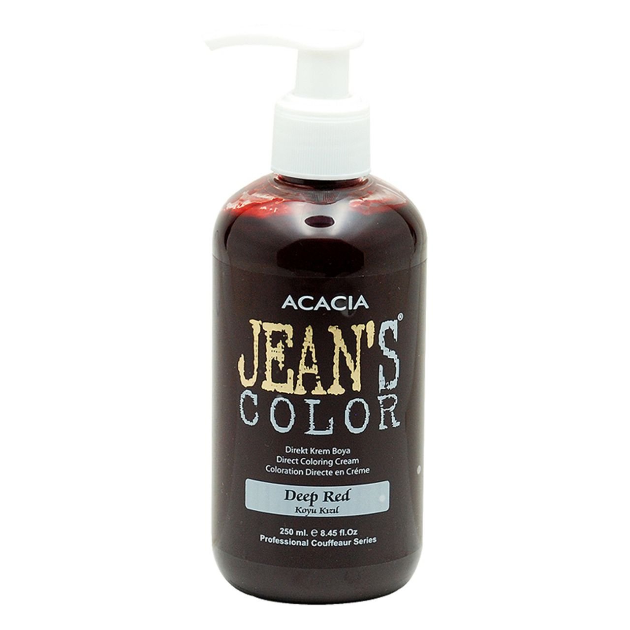 Jean's Color Su Bazlı Amonyaksız Saç Boyası (Koyu Kızıl) 250 ml.